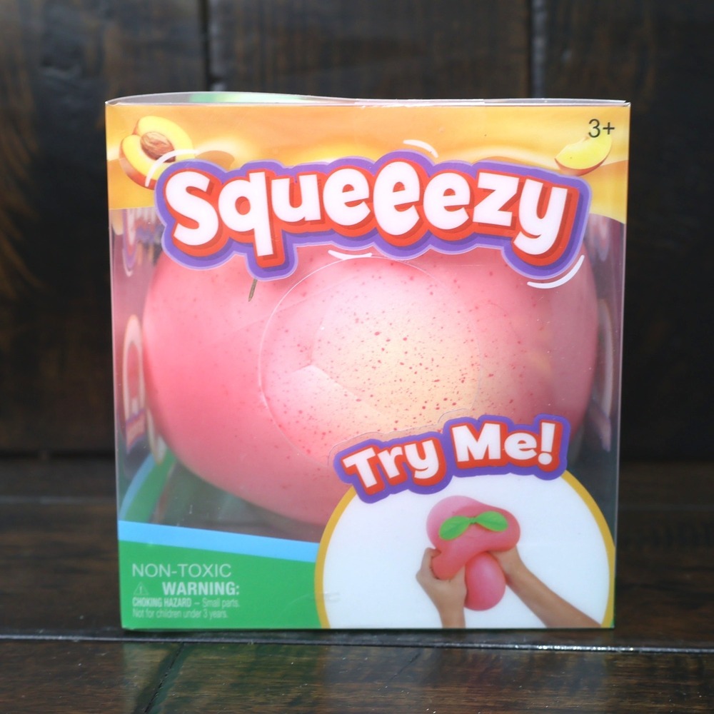 Giggle Zone Squeezy Peach Toy Kids Unisex OS Pink NEW Jumbo Gel Stress Fidget